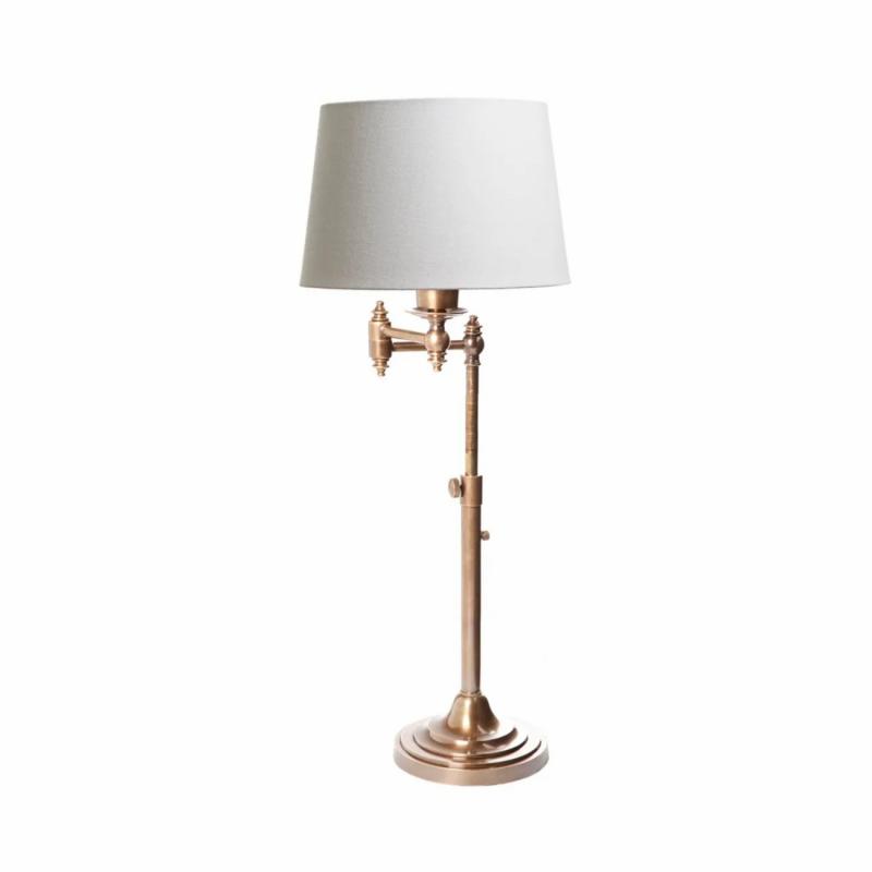 Macleay Swing Arm Table Lamp Base Antique Brass Lamps