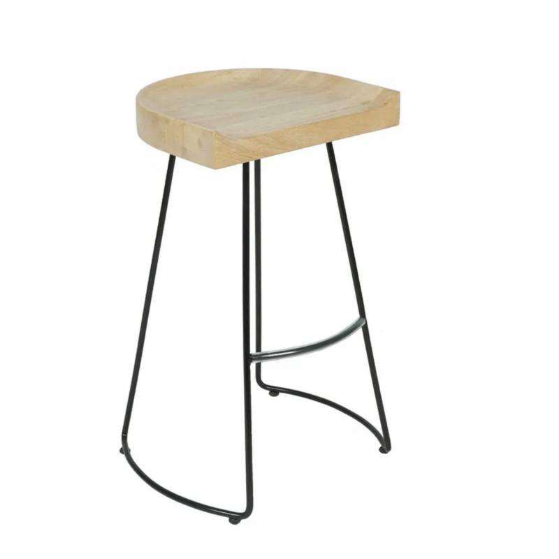 Maddison Stool Natural/Black Bar Stools