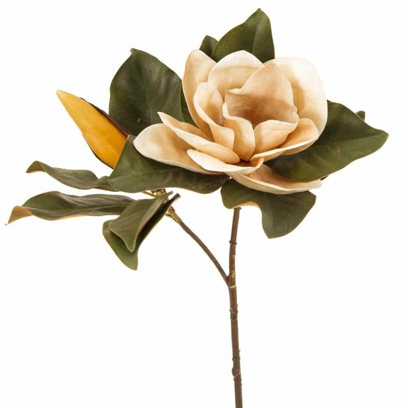 Magnolia Flower 72Cm Coffee Artificial Flowers & Plants