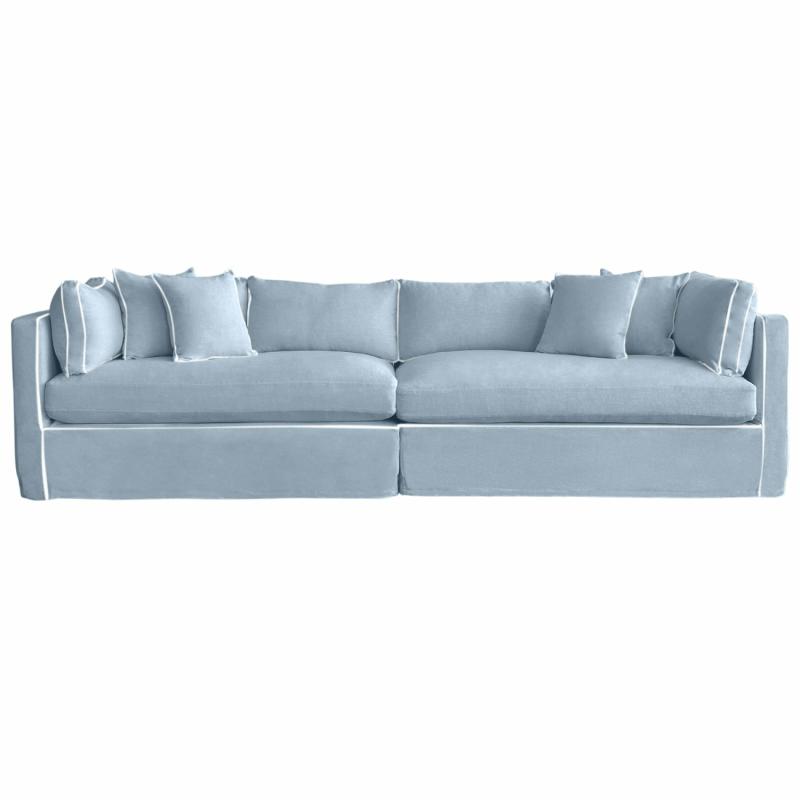 Marbella 4 Seat Sofa Beach W/White Piping 4 Seaters