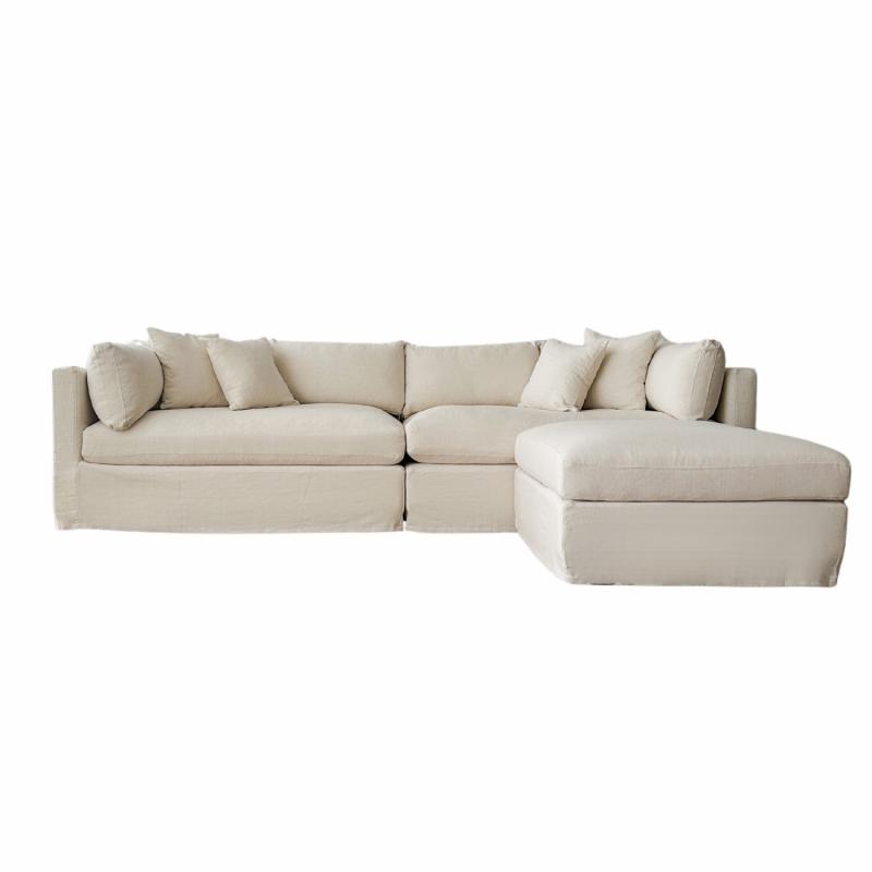 Marbella Reversible Chaise Sofa Ivory Chaise & Modulars