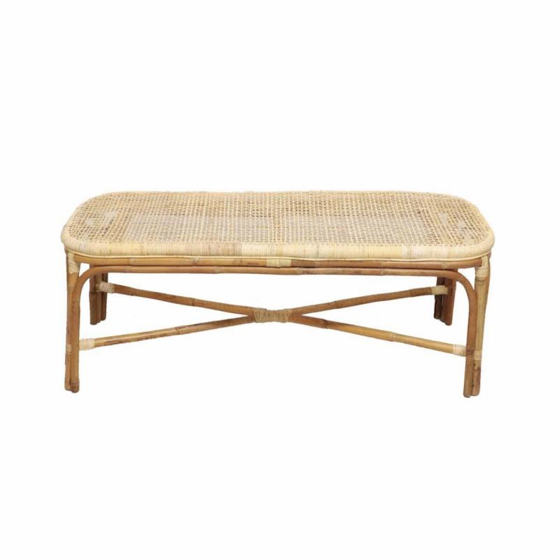 Maya Rattan Bench Natural Benches