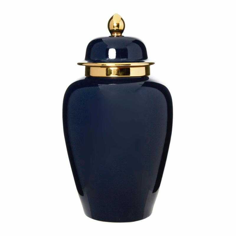 Midnight Gild Jar Navy Blue Decor