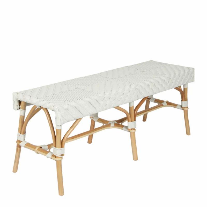 Missoli Rattan Bench Ivory Benches