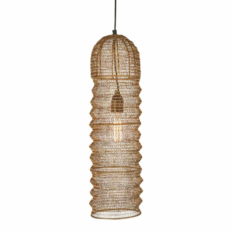 Monash Wire Mesh Ceiling Pendant Brass Hanging