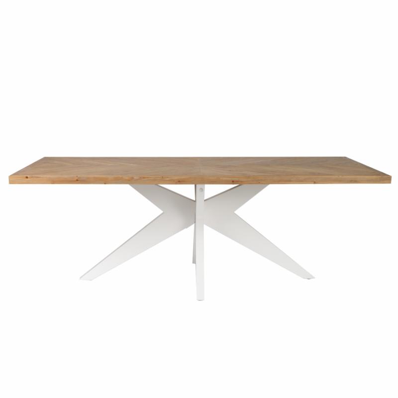 Mudgee 220Cm Dining Table Timber Top White Leg Dining Tables