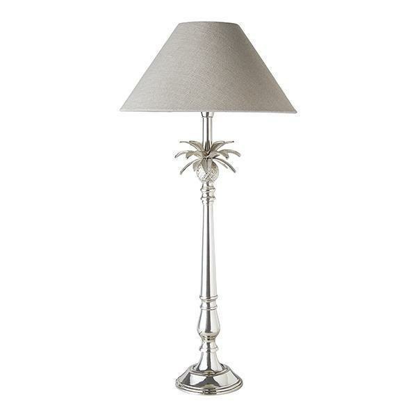 Nickel Pineapple Lamp 40/16 Natural Shade Lamps