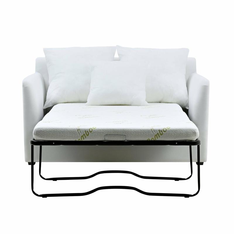 Noosa Hamptons 1.5 Seat Sofa Bed Beach W/White Piping Sofa Beds