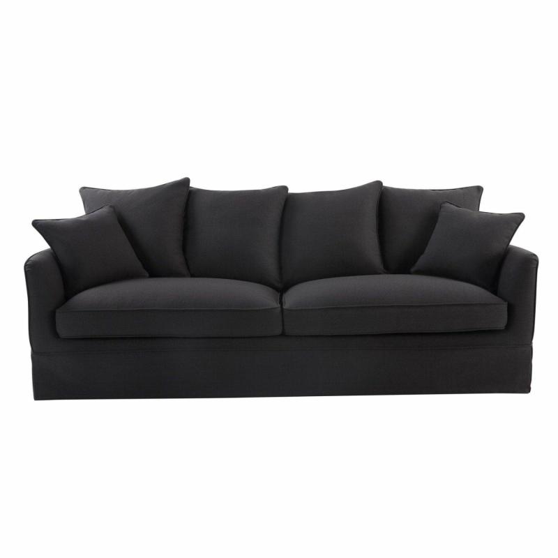 Noosa Hamptons 3 Seat Queen Sofa Bed Charcoal Sofa Beds