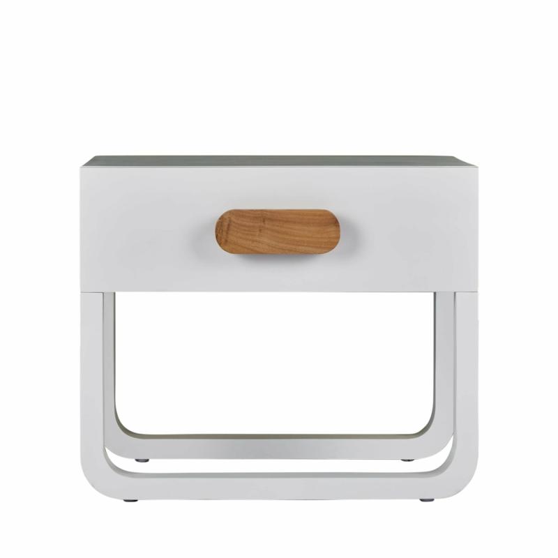 Norma Bedside Table White Bedroom