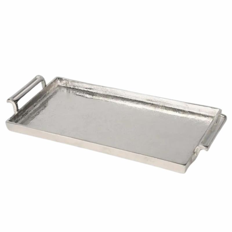 Noyack Rectangle Tray Silver Large Decor