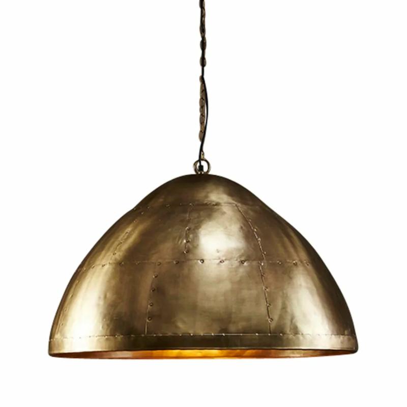 P51 Ceiling Pendant Large Antique Brass Hanging