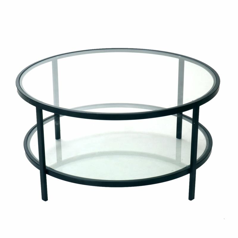 Palladium Black Iron & Glass Coffee Table Tables