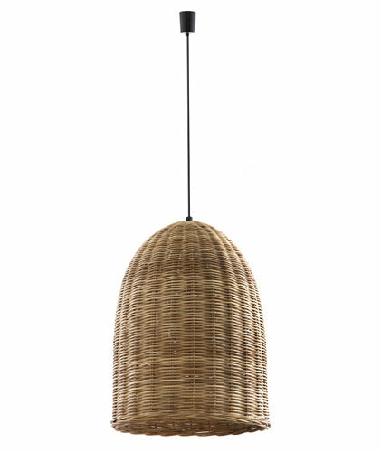 Rattan Bell Ceiling Pendant Large Natural Hanging