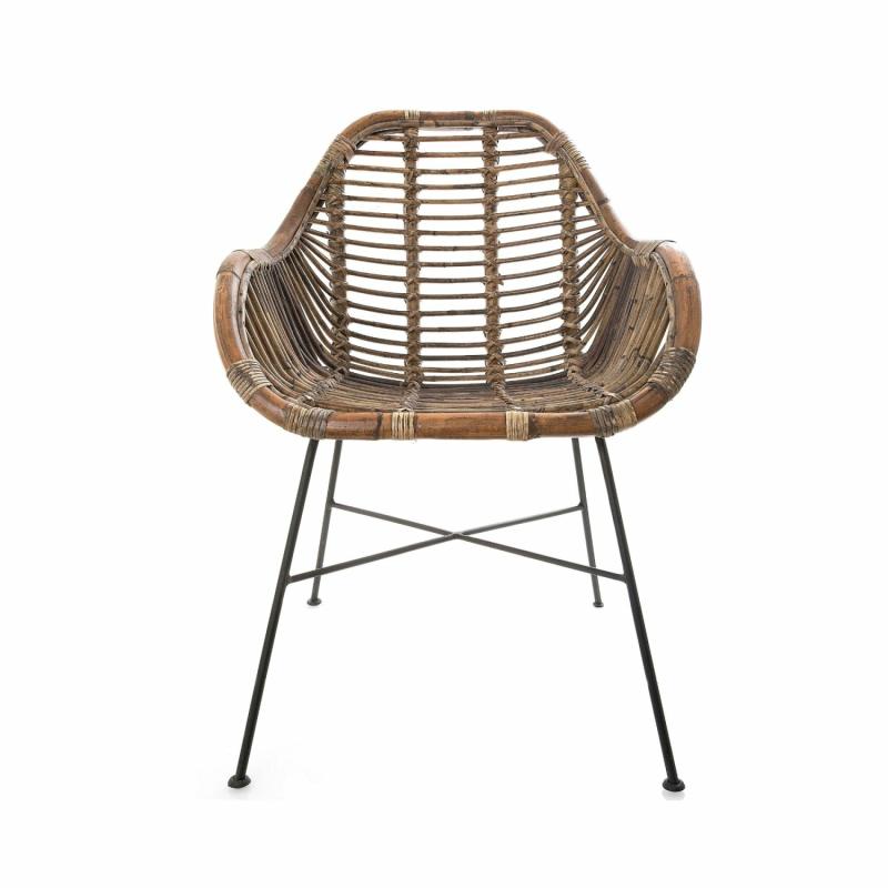 Rattan Chair Iron Natural Armchairs