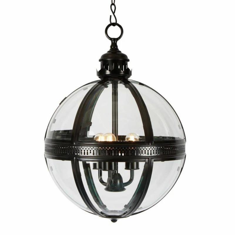 Saxon Ceiling Pendant Large Black Hanging