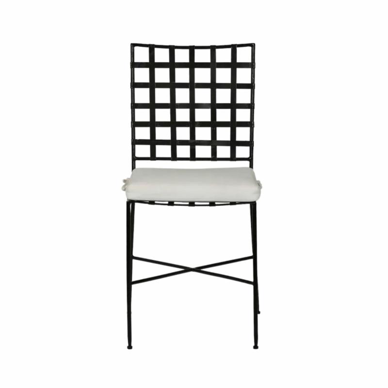 Sheffield Iron Outdoor Dining Chair With Cushion Chairs