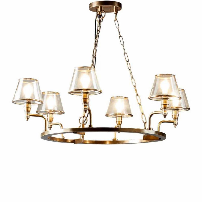 Sienna Chandelier Antique Brass Hanging