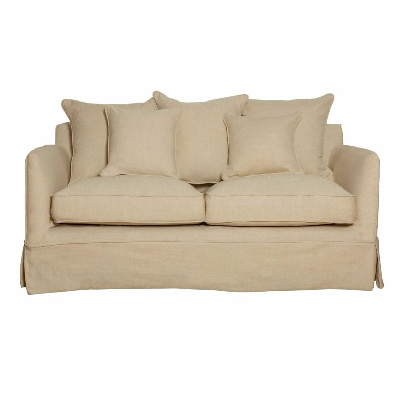 Slip Cover Only – Noosa Hamptons 2 Seat Sofa Beige Slip Covers