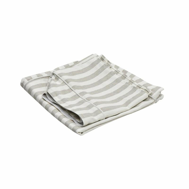 Slip Cover Only – Noosa Hamptons Ottoman Natural Stripe Slip Covers