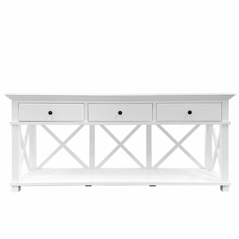 Sorrento 3 Drawer 190 Cm Hamptons Console White Consoles & Hall Tables