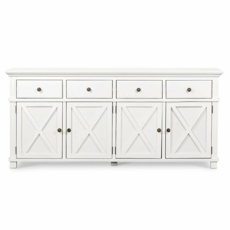 Sorrento 4 Door Hamptons 188Cm Buffet White Sideboards And Buffets