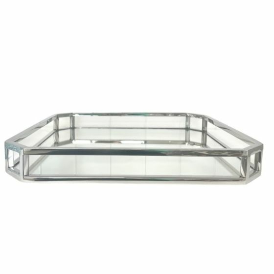 Square Mirror Tray Sloped 40Cm Decor