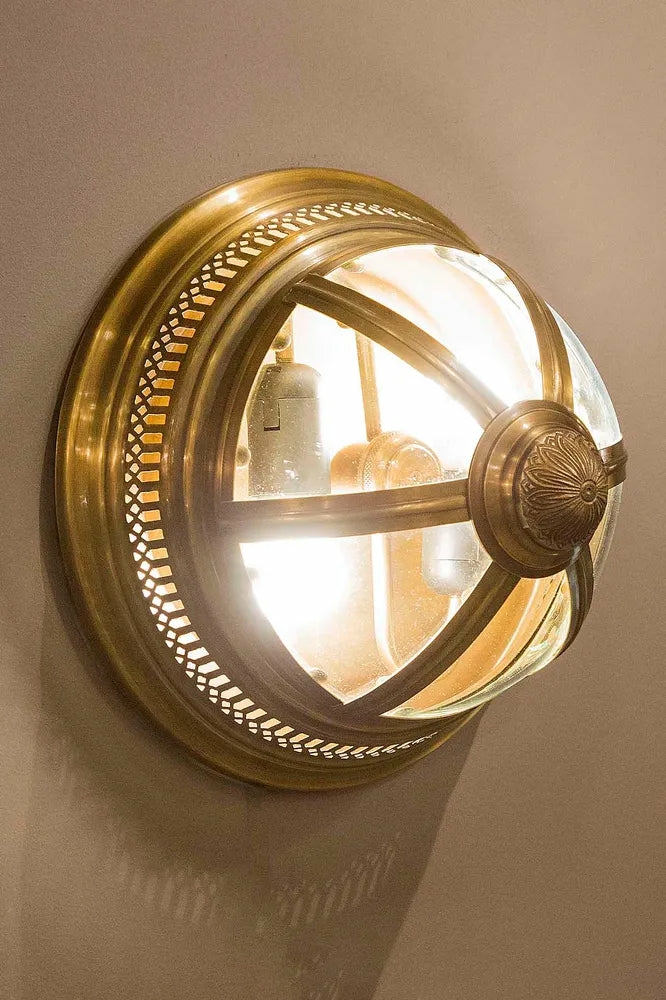 Walter Wall Light Antique Brass Lamps