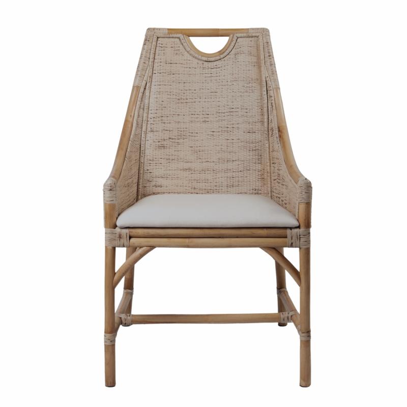 William Bamboo Dining Chair Natural Whitewash Chairs