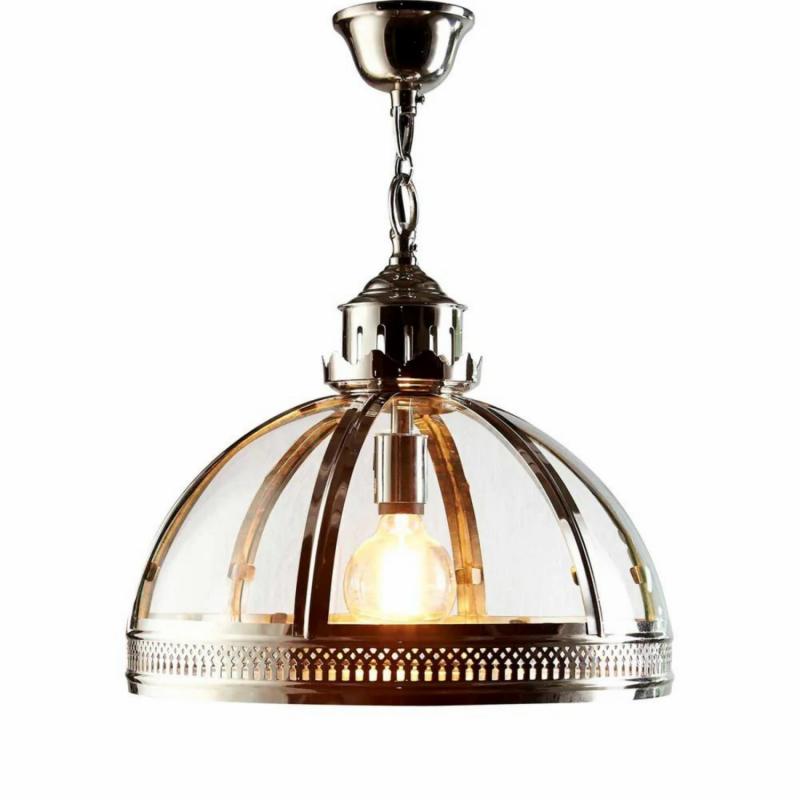 Winston Ceiling Pendant Small Shiny Nickel Hanging