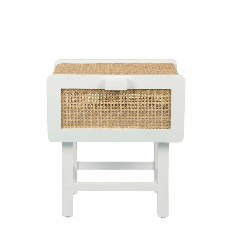 Zoe Bedside Table Chalk Bedroom