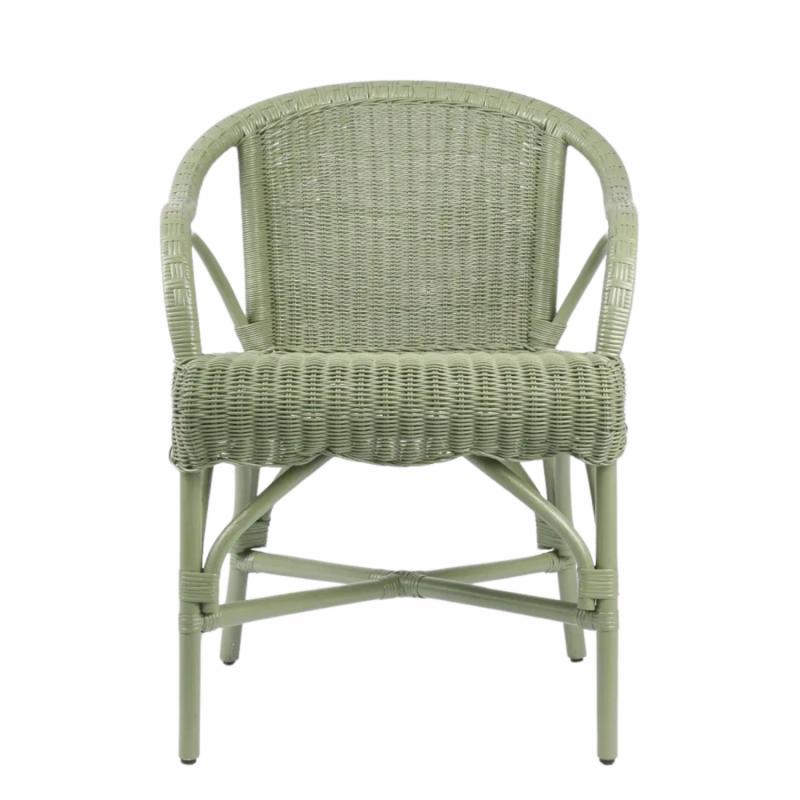 Belle Rattan Armchair Green Armchairs