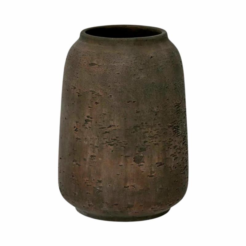 Landis Straight Vase Earth Brown Decor