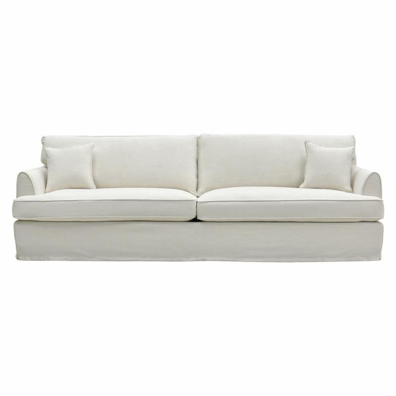 Slip Cover Only – Byron Hamptons 4 Seat Sofa Ivory Slip Covers