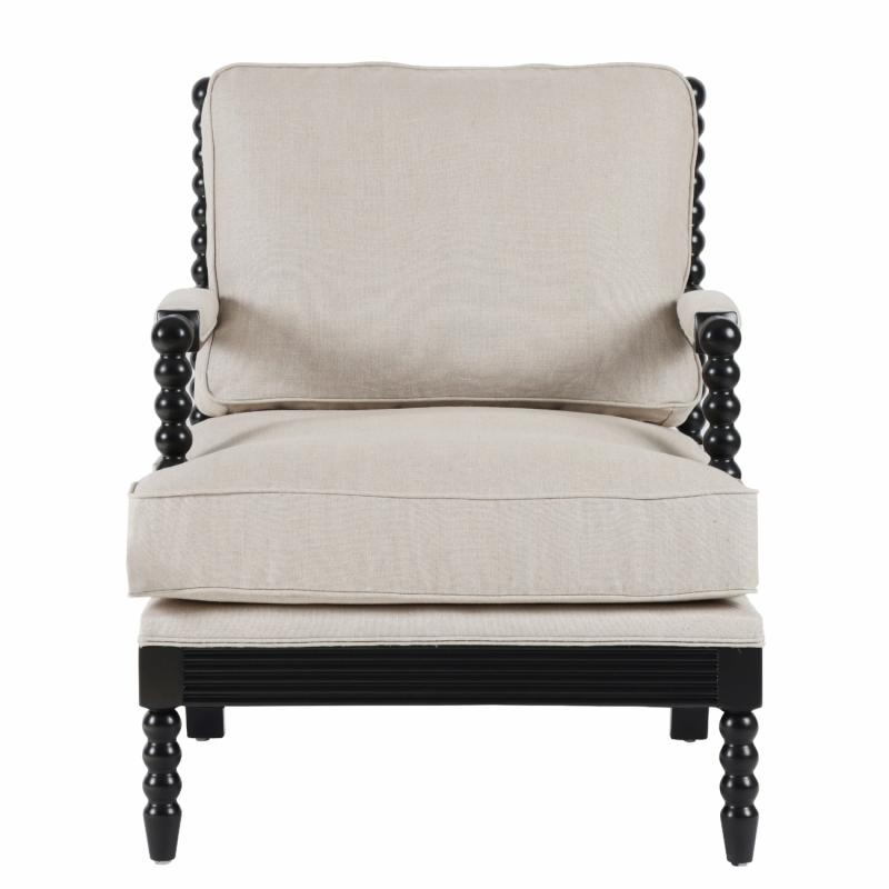 Elizabeth Bobbin Hamptons Armchair Black Armchairs