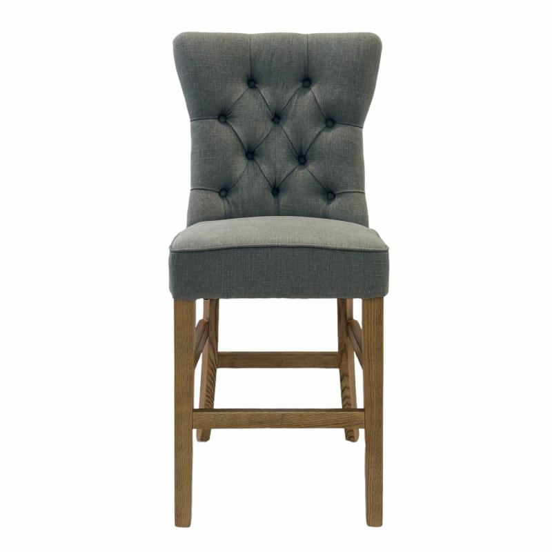 Storm Grey Counter Chair With Buttons Bar Stools