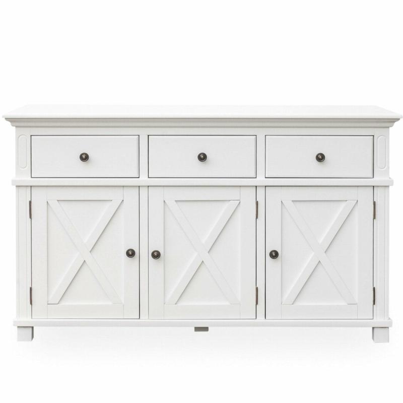 Sorrento 3 Door Hamptons 145Cm Buffet White Sideboards And Buffets