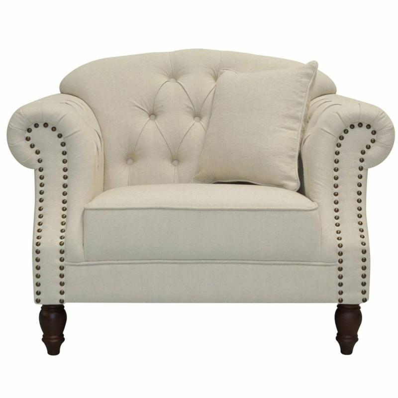 Vaucluse Buttoned Armchair Beige Armchairs